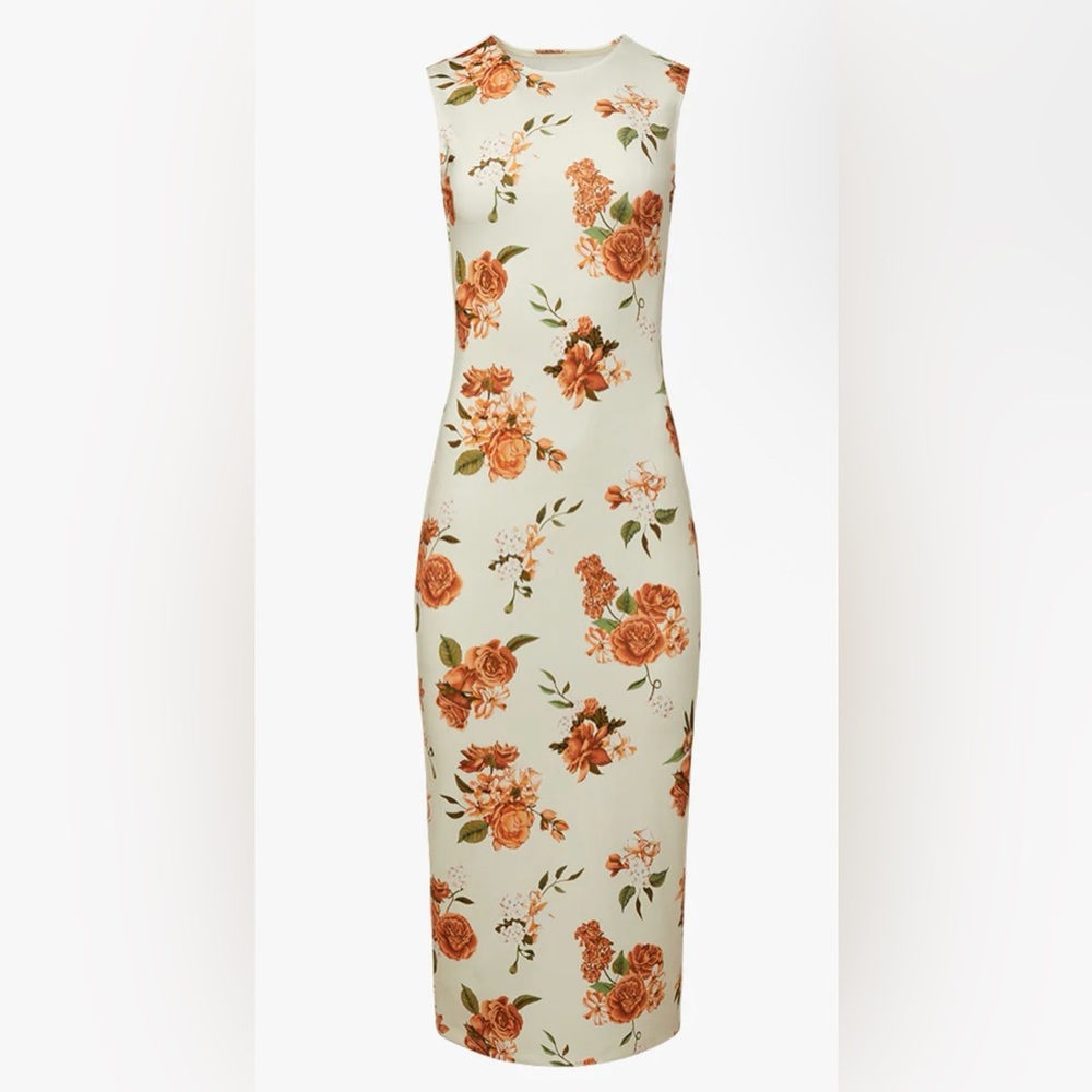 WeWoreWhat Floral Muscle Tank Midi Dress Sz L